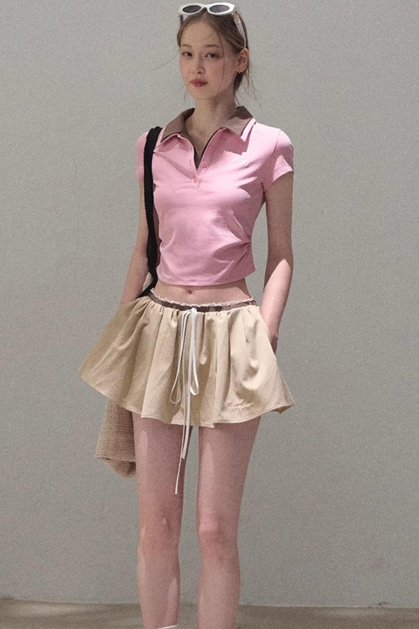 Vintage Lace Poncho Polo Skirt Set-Up