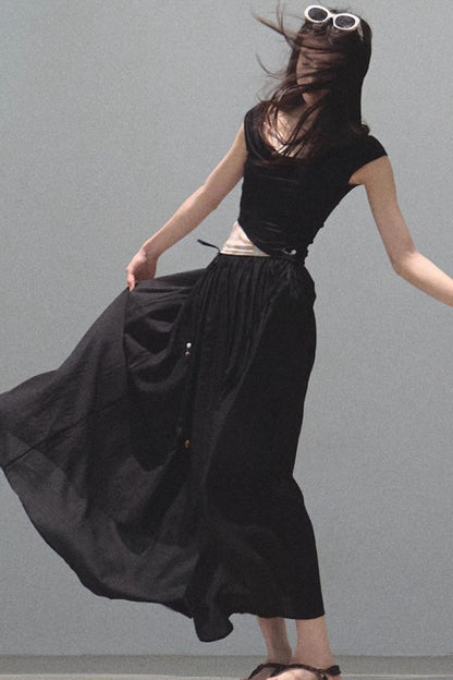 Summer Ruffled Camisole Skirt Set-Up