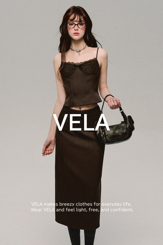 Lace Trim Suspender Skirt and Top Set-Up