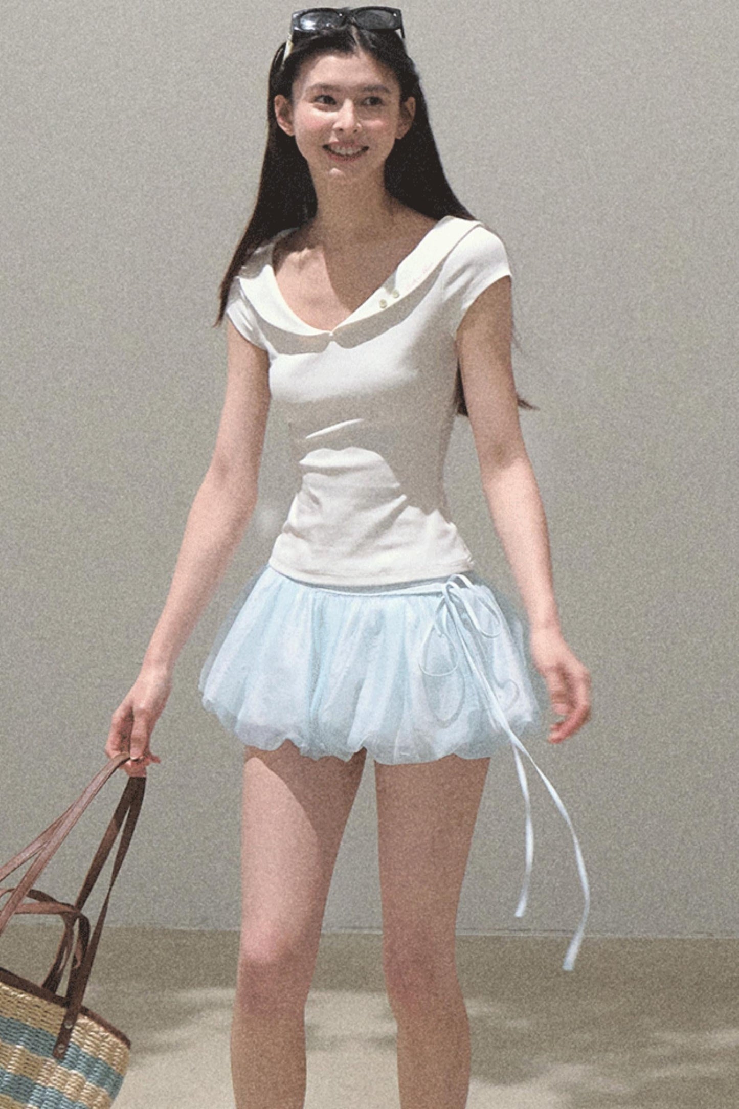 Floral Peplum Culottes Skirt Set