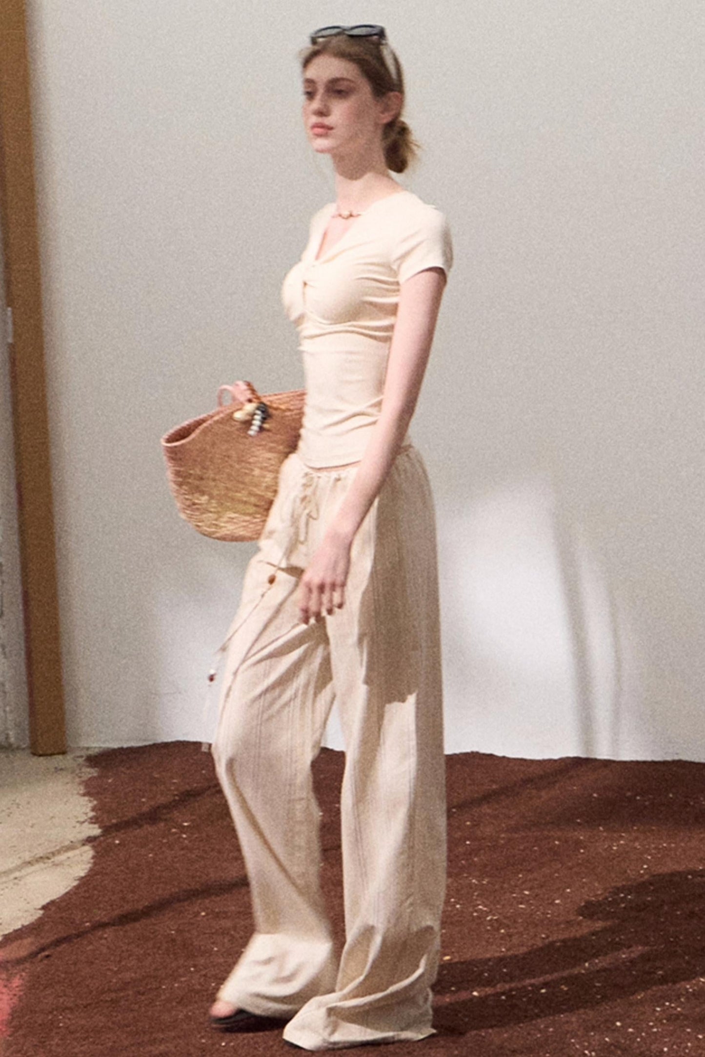 Cool Beaded V-Neck Tee