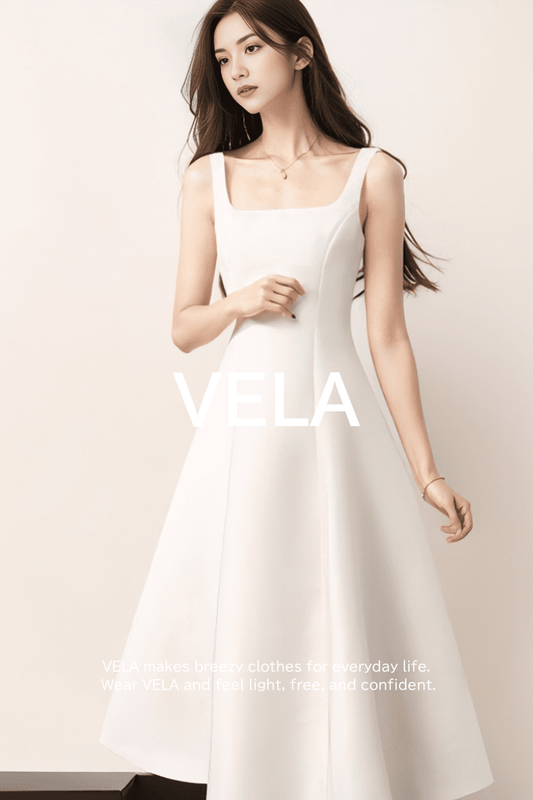 Square-Neck Fit-and-Flare Dress