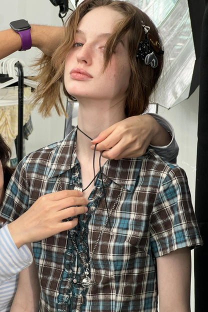 Plaid Short Sleeve Shirt