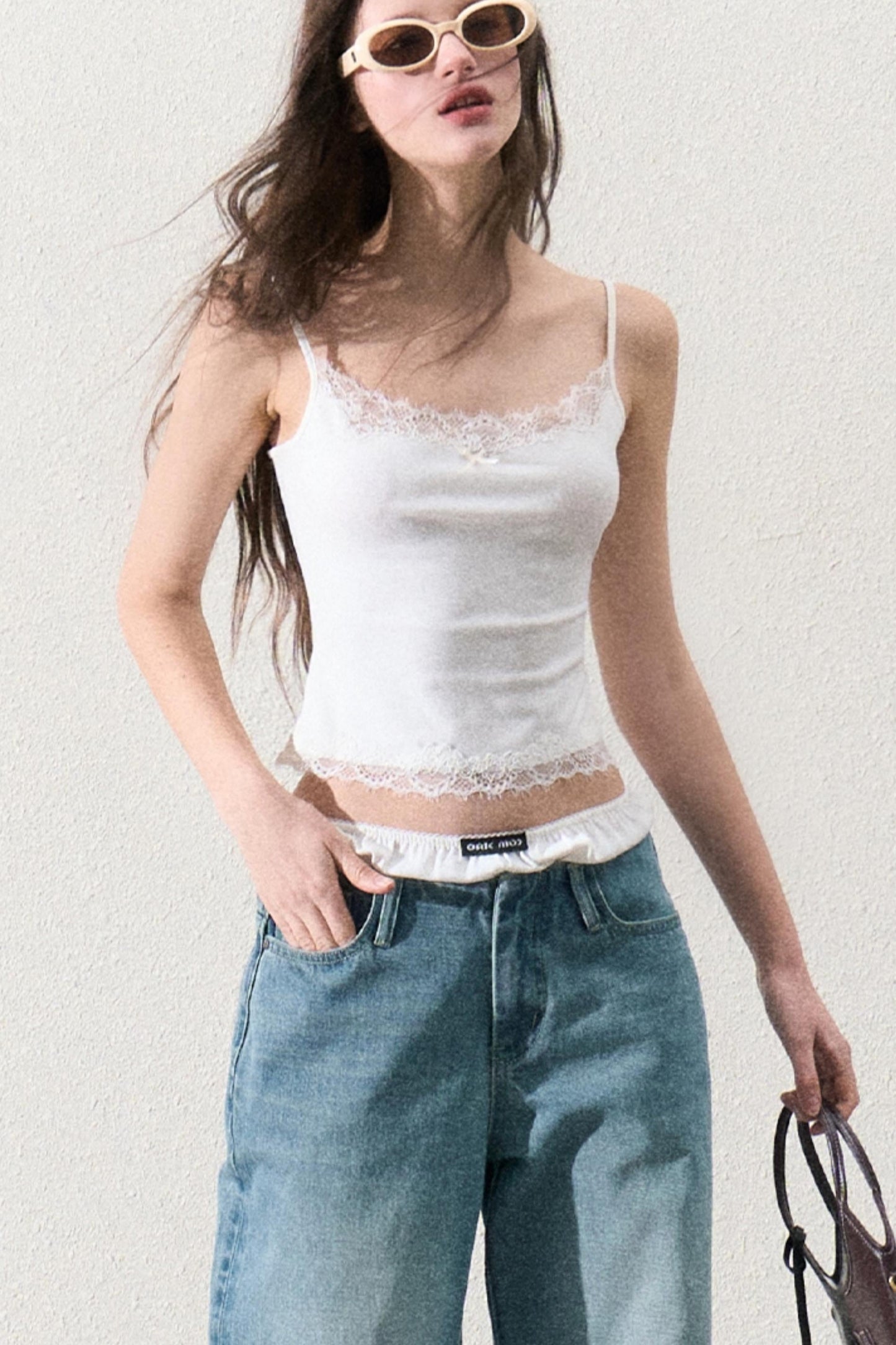 Slim Lace Strap Base Layer Top