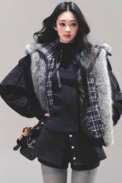 Plaid Padded Cotton Jacket