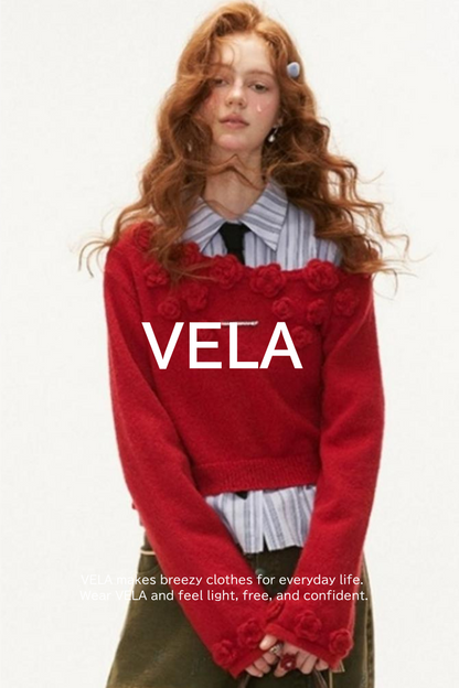 Slatted Shoulder Sweater