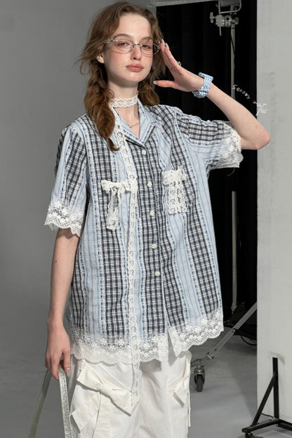 Stripe Lace Shirt
