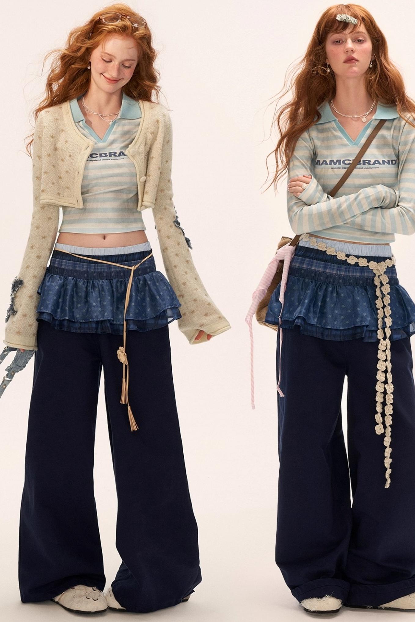 Layered Multi-Waisted Trousers