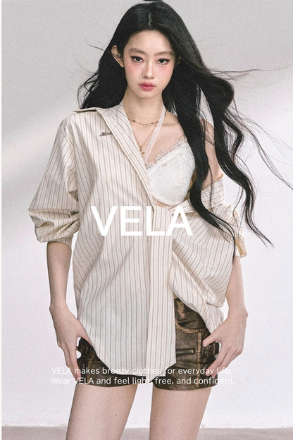 French Stripe Sunscreen Shirt