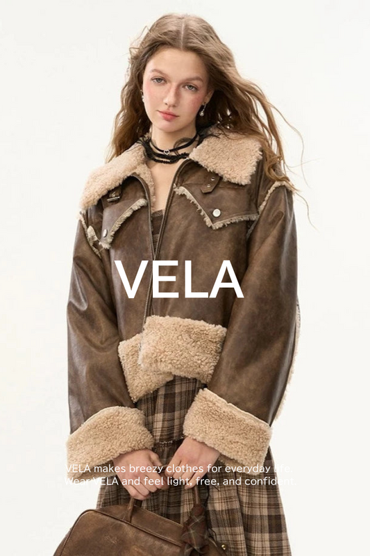 Maillard roll-neck plush jacket