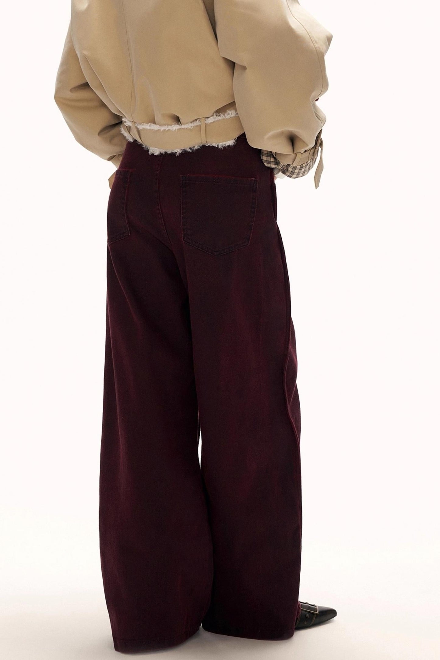 Red Wave Denim Pants