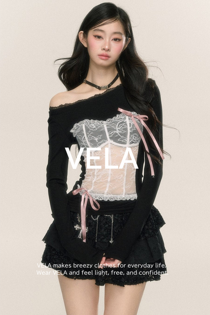 Slightly Transparent Lace T-Shirt