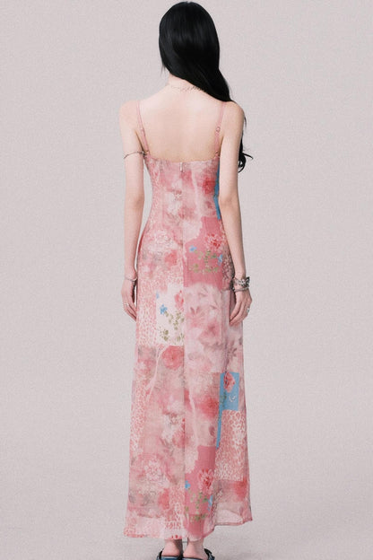 Floral Halter Beach Dress