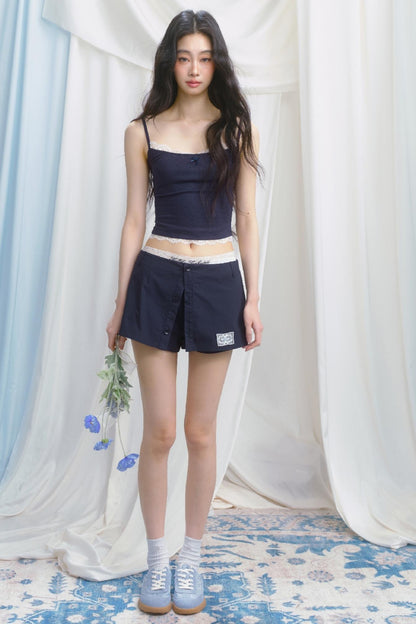 Sporty Strap Knit Top Set-Up