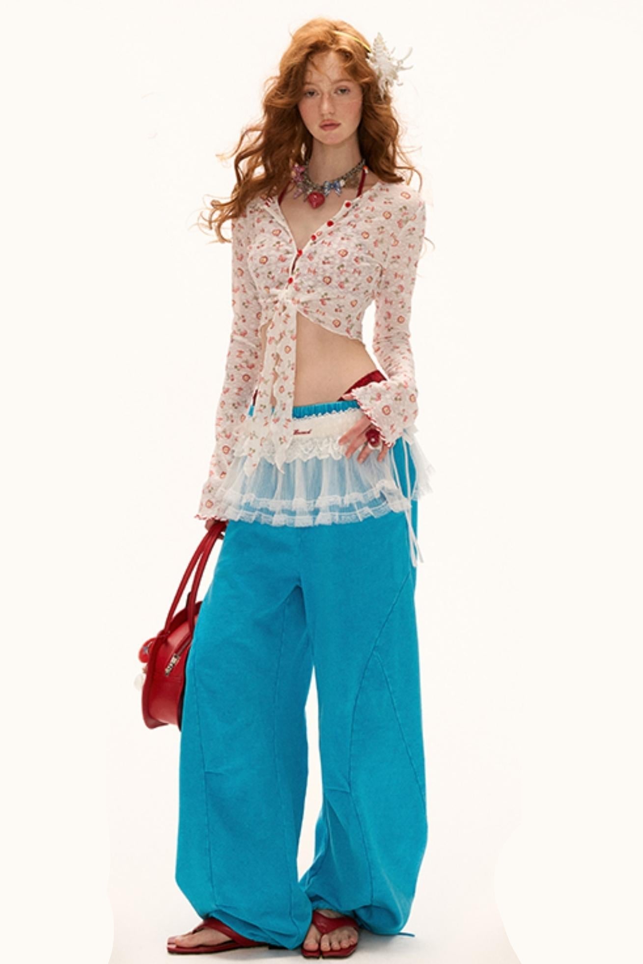 Summer Lace-Up Sleeve Tee