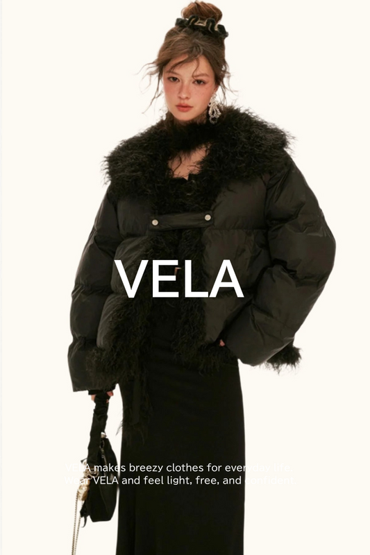 Wool High Neck Puffer Jacket