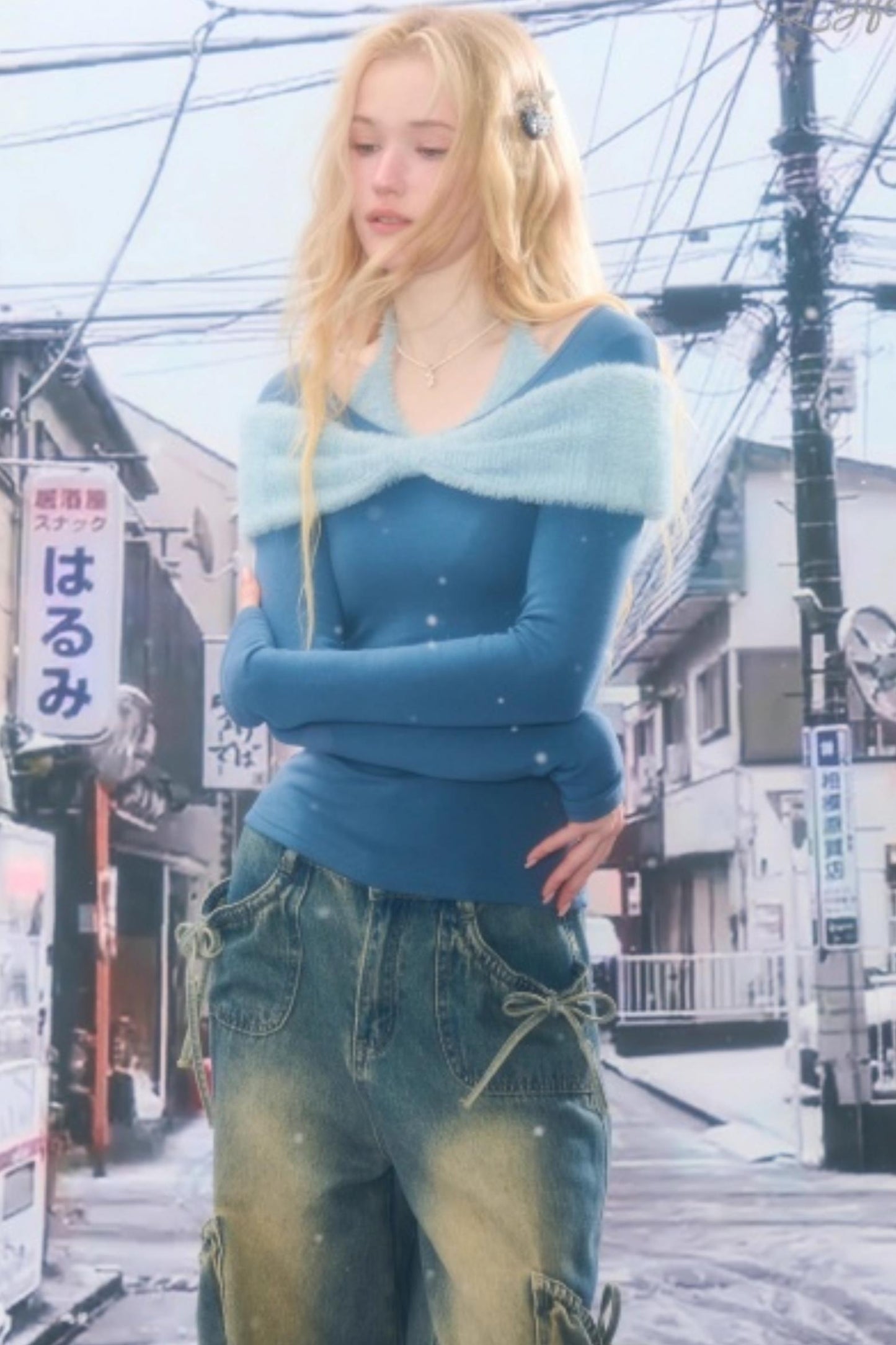 Bow-Knot Knitted Halter Top