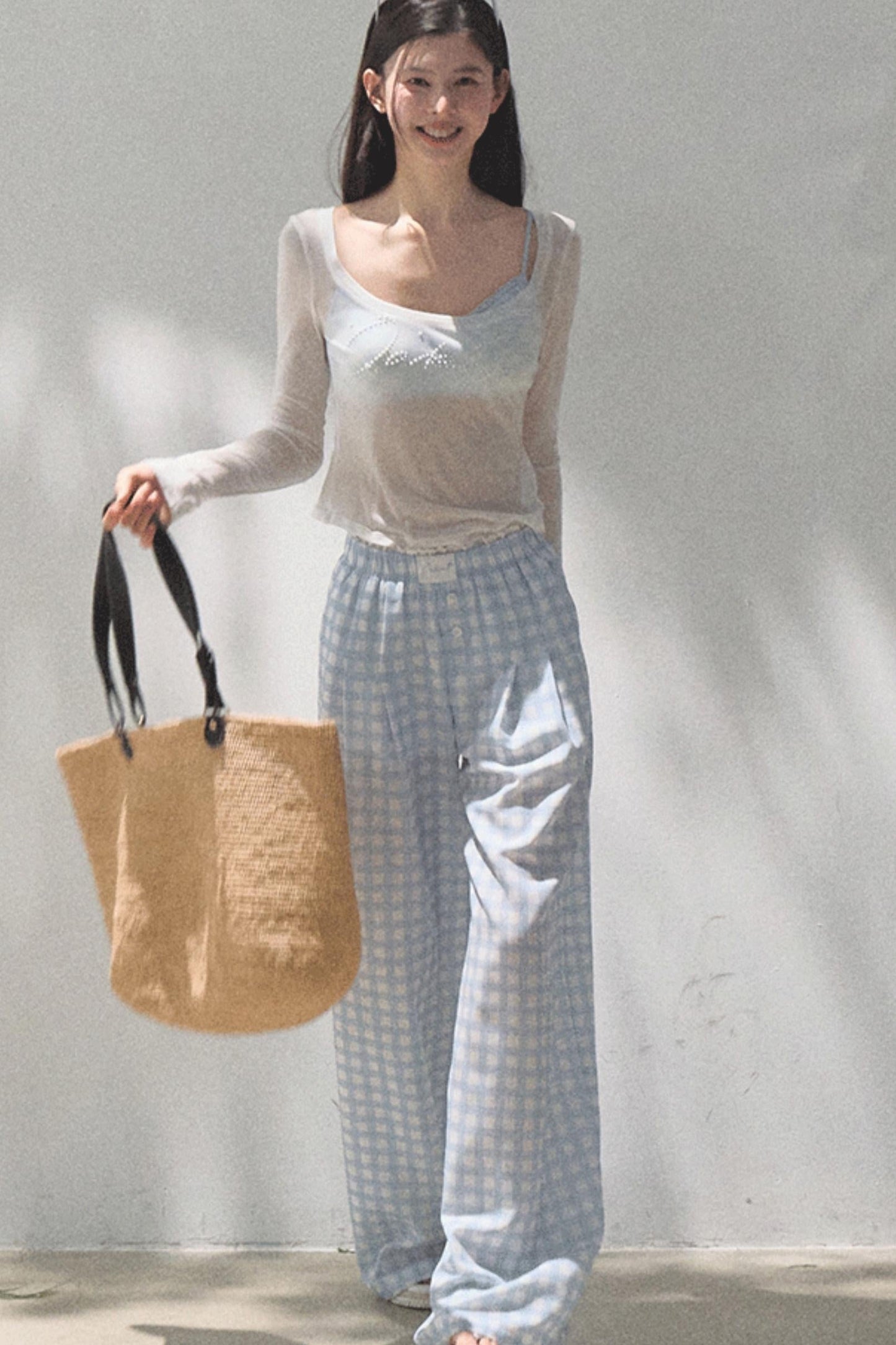 Stretch Chambray Camisole Set