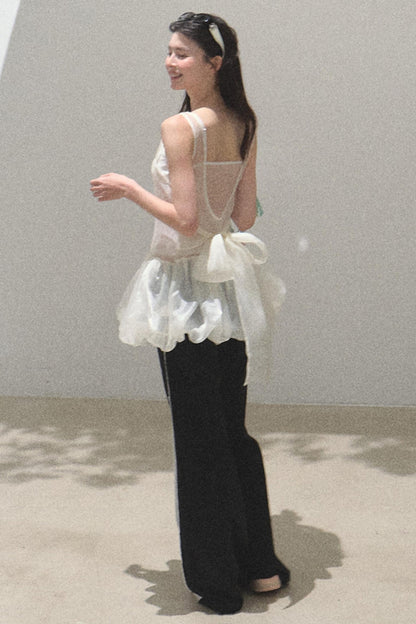 Copper Lace Wide Leg Pants