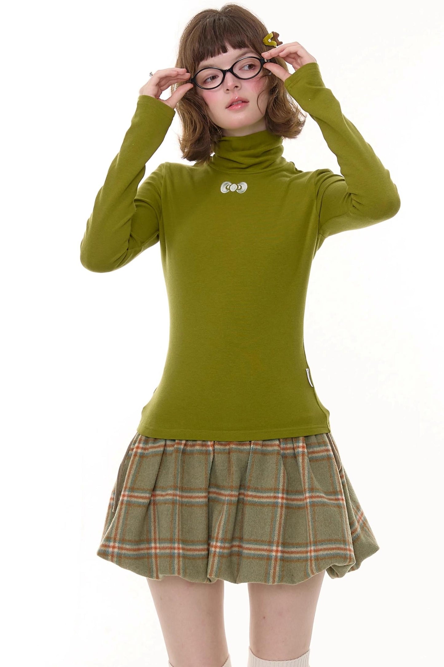 Autumn Retro High Neck Knitted Top