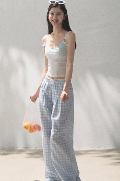 Wide-Leg Tencel Hemp Pants