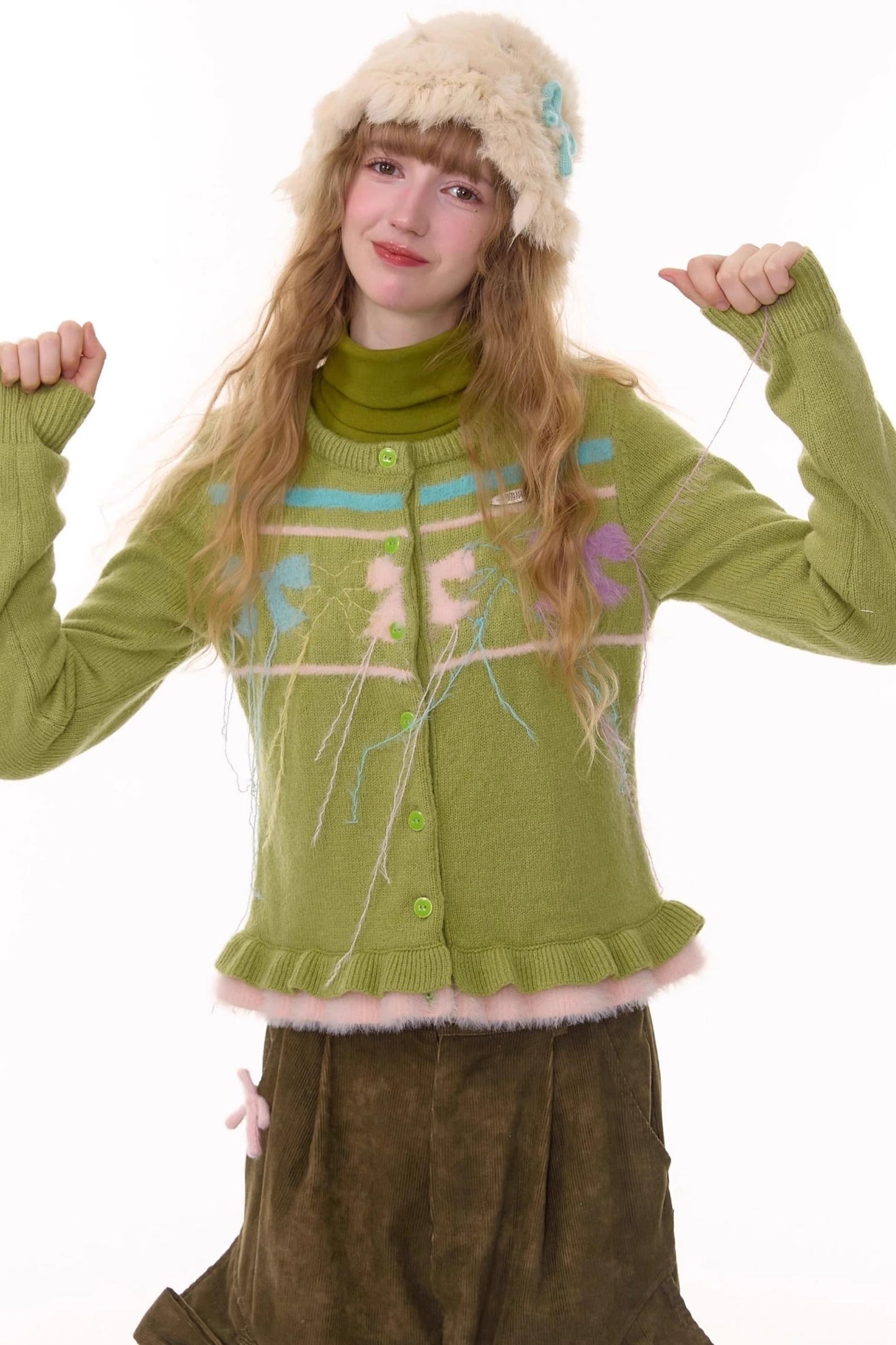 Autumn Silk Bow Cardigan