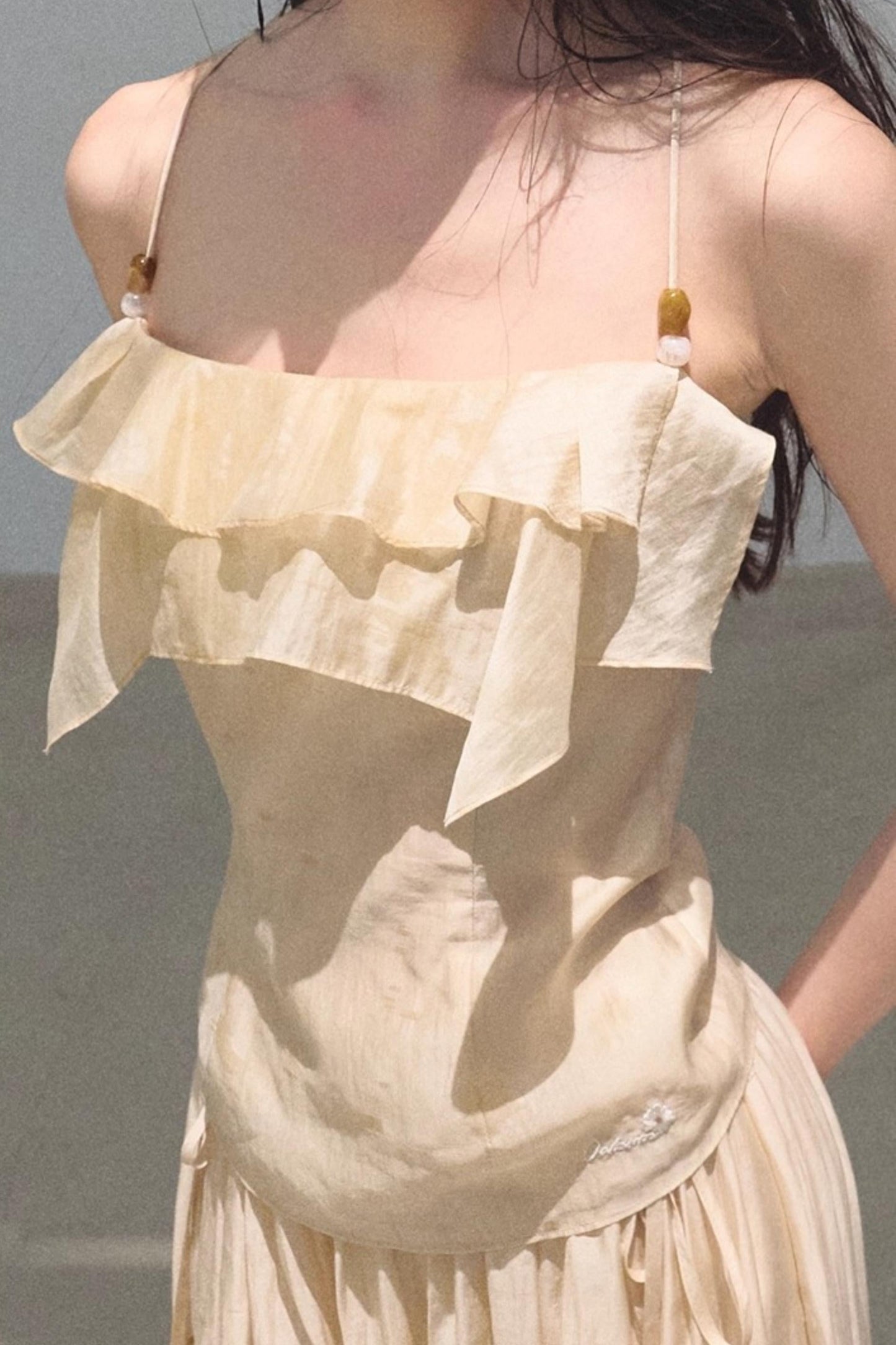 Summer Ruffled Camisole Skirt Set-Up