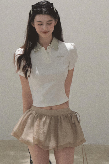 Floral Peplum Culottes Skirt Set