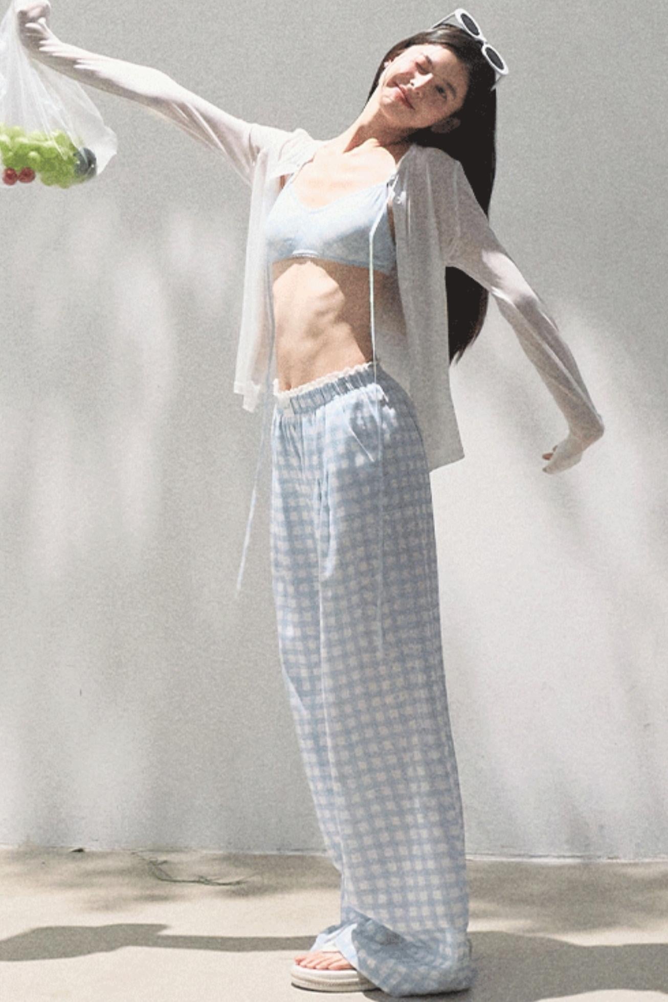 Wide-Leg Tencel Hemp Pants