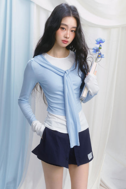 Sporty Strap Knit Top Set-Up