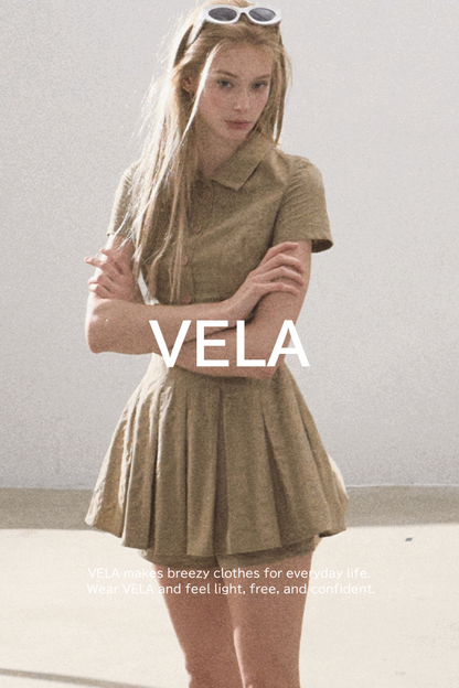 Pleated Textured Shirt Dress