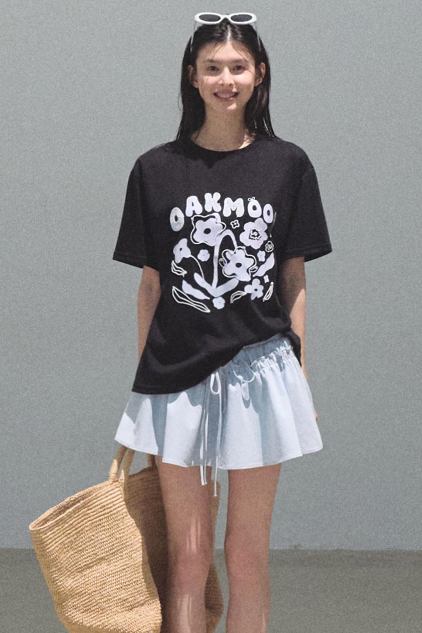 Embroidered Puffy A-Line Skirt