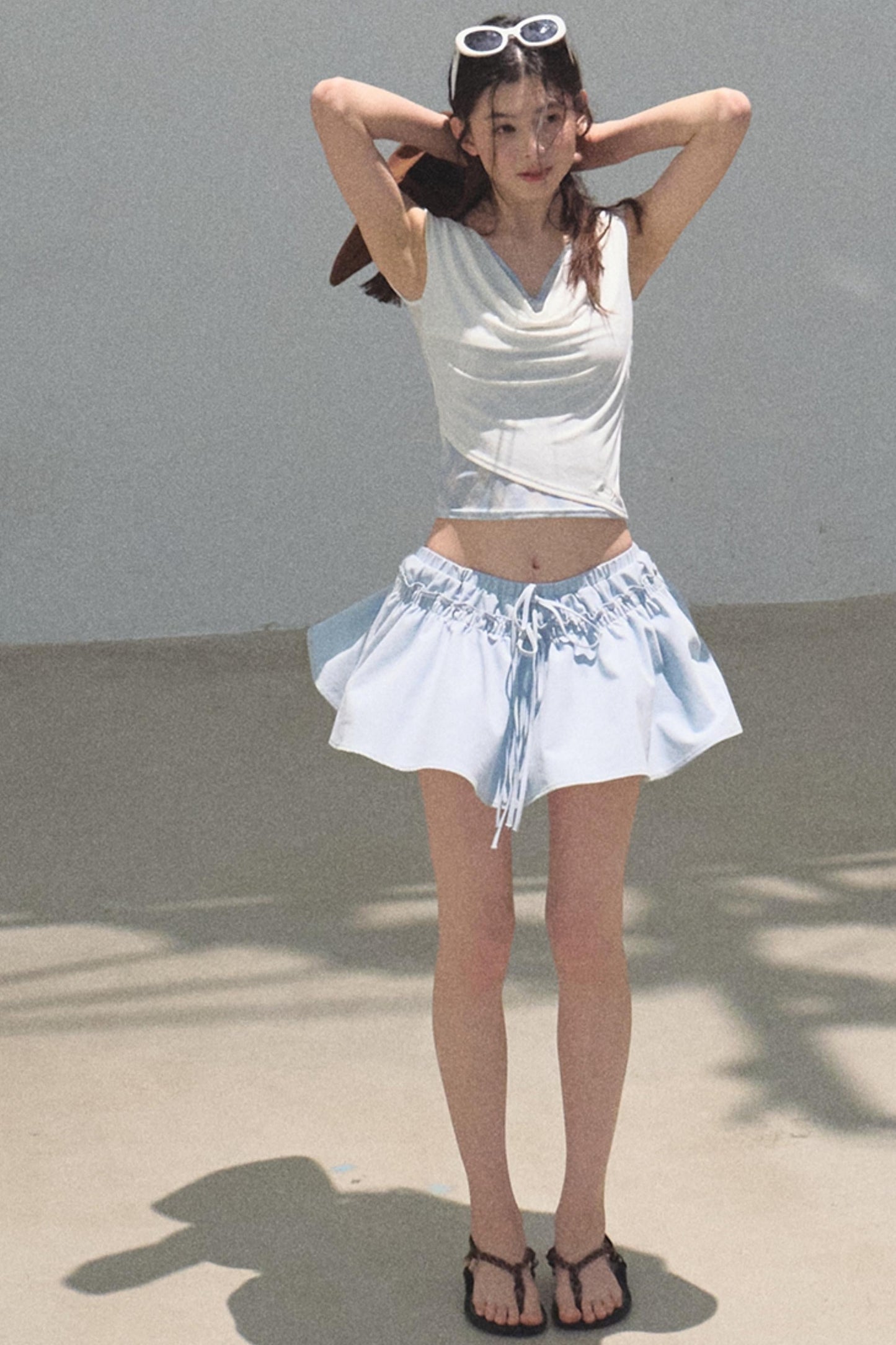 Embroidered Puffy A-Line Skirt