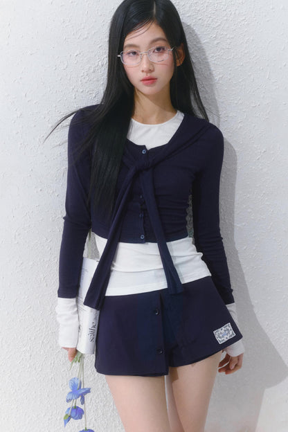 Sporty Strap Knit Top Set-Up