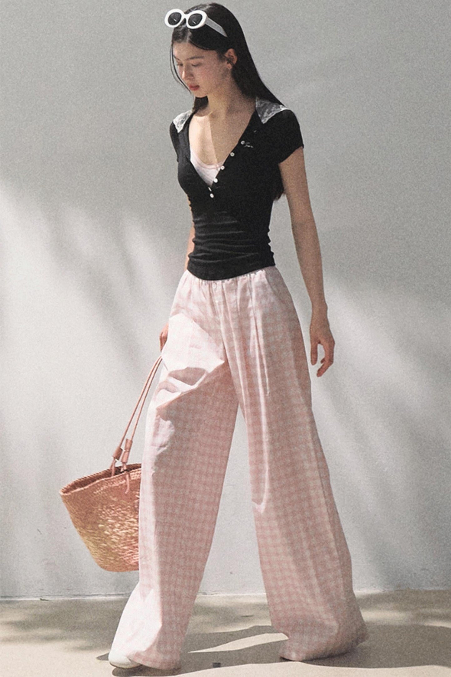 Wide-Leg Tencel Hemp Pants