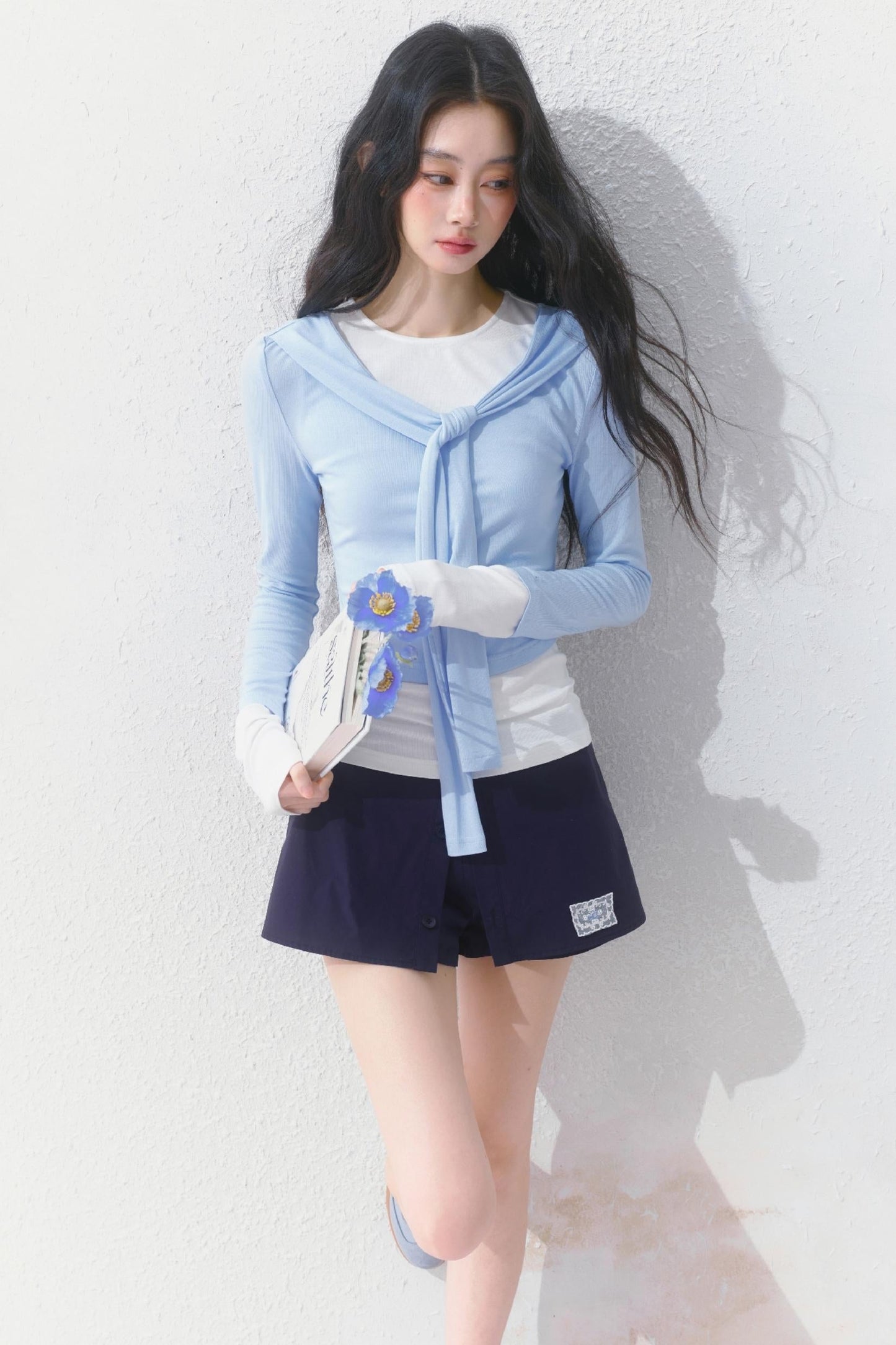 Sporty Strap Knit Top Set-Up