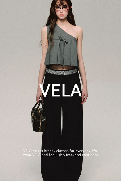 Mid Rise Sequin Track Pants