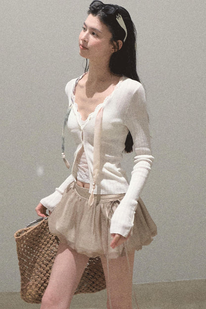 Floral Peplum Culottes Skirt Set