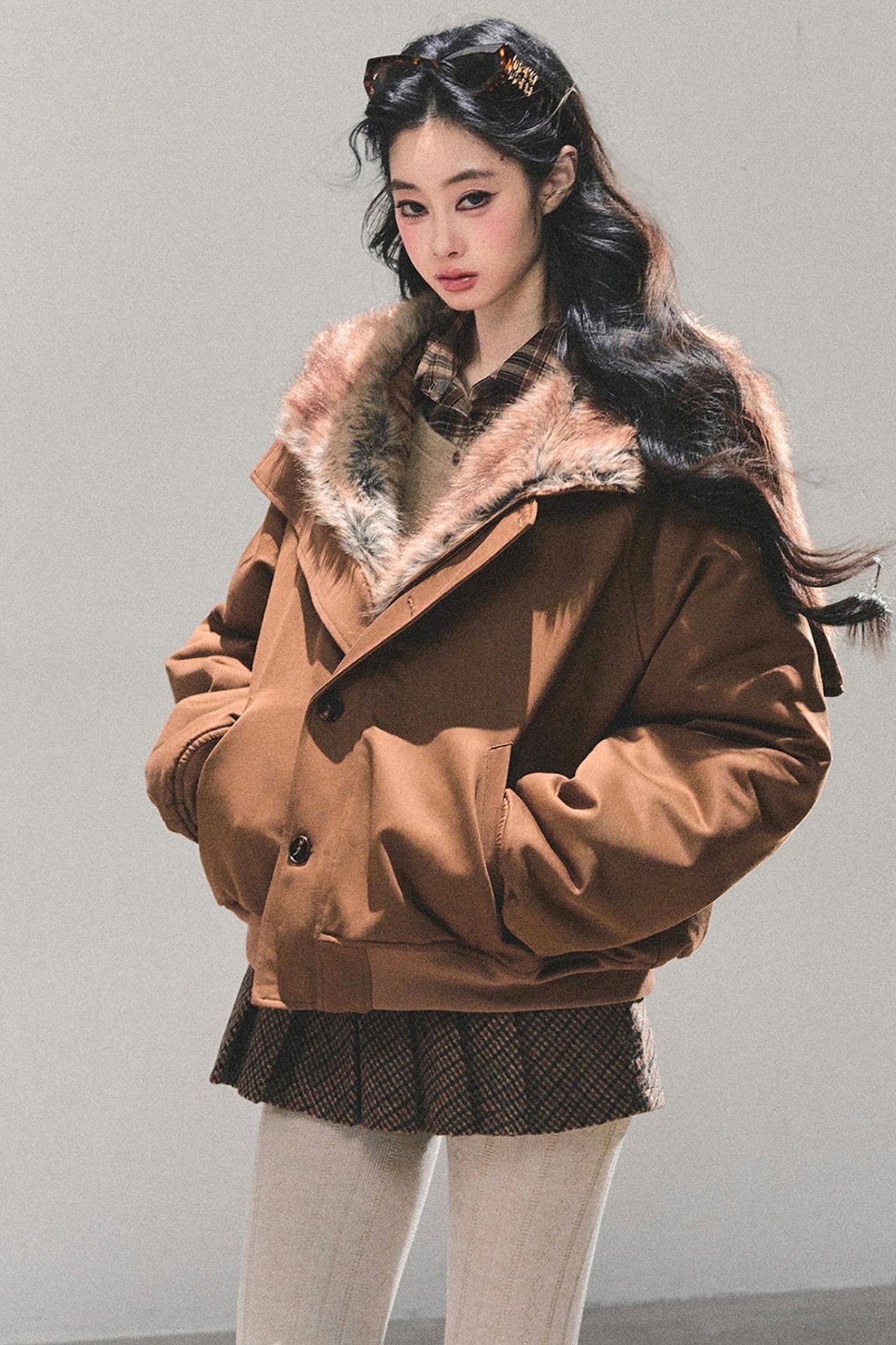 Hepburn-Style Quilted Winter Coat