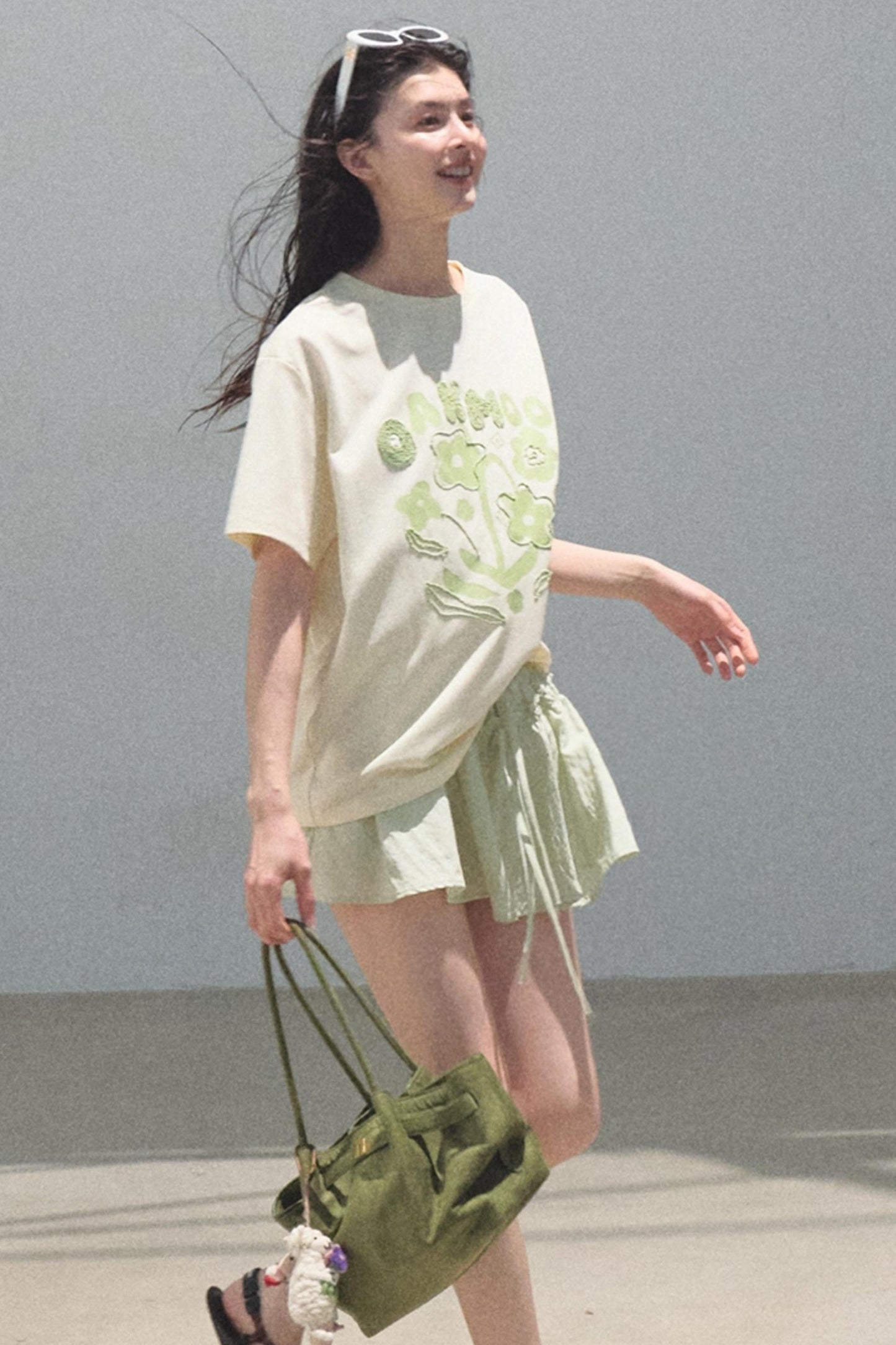 Embroidered Puffy A-Line Skirt