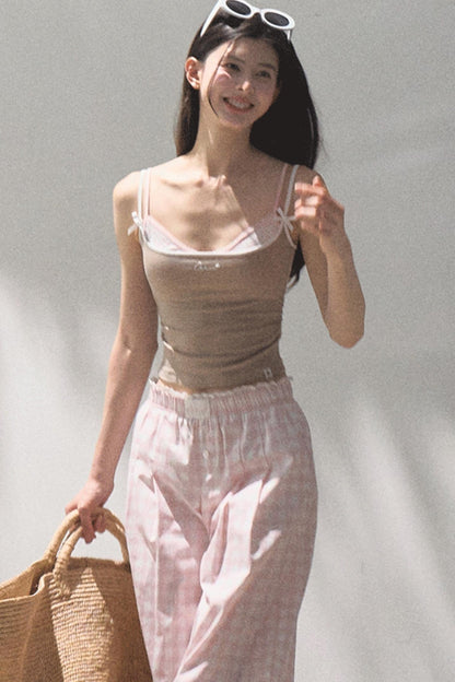 Stretch Chambray Camisole Set