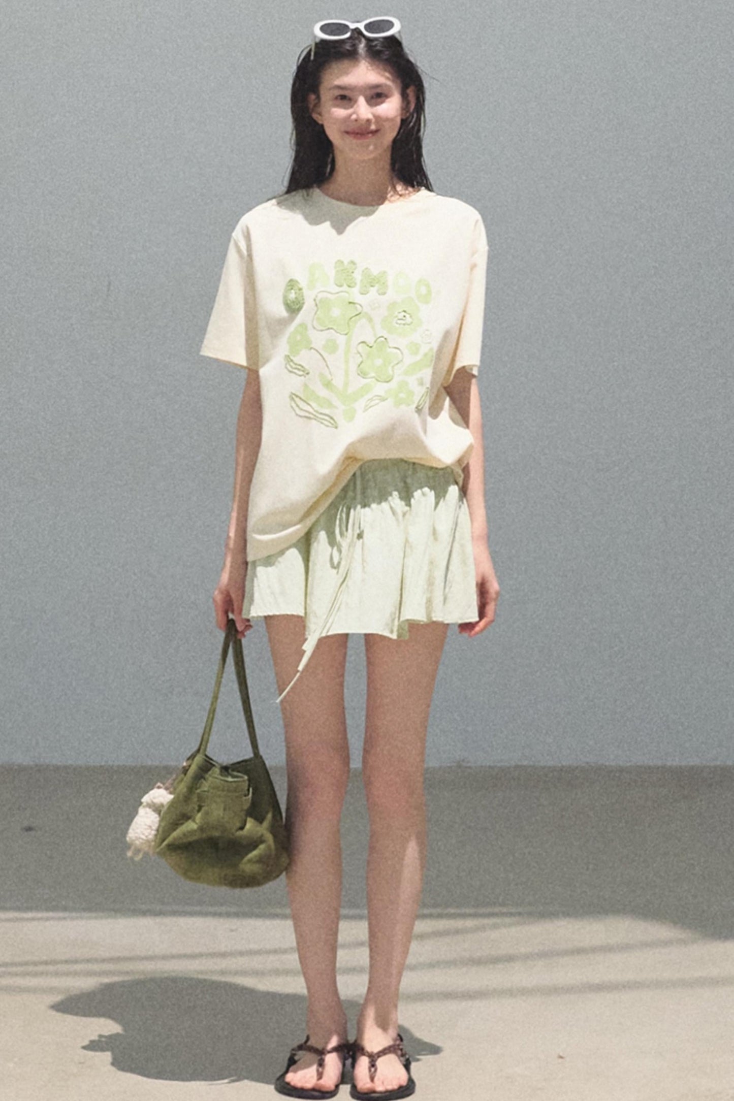 Embroidered Puffy A-Line Skirt