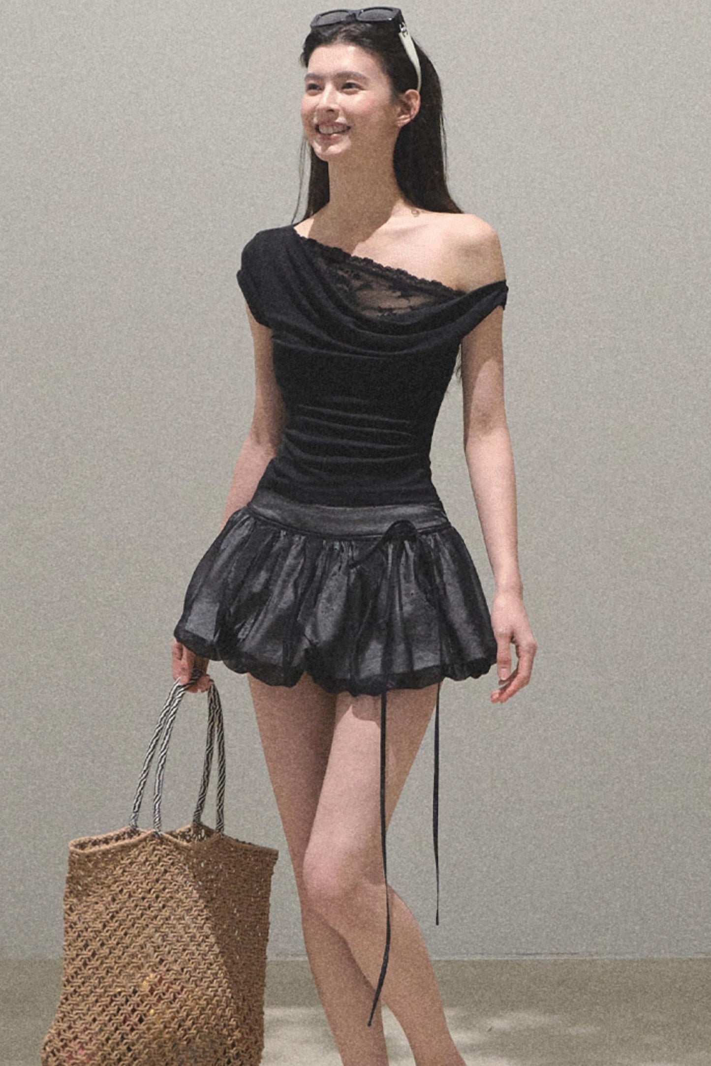 Floral Peplum Culottes Skirt Set