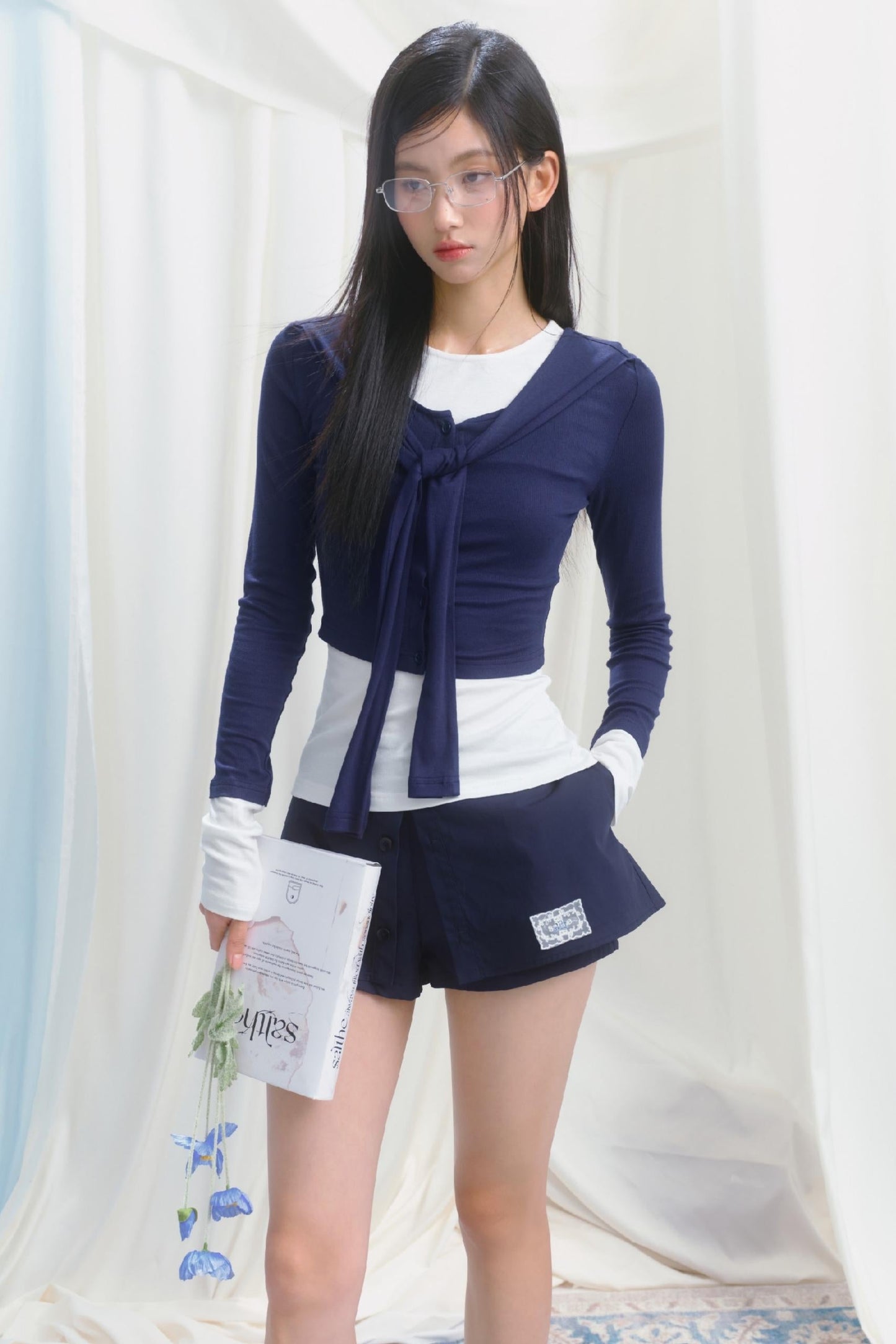 Sporty Strap Knit Top Set-Up