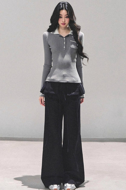 American Knit Polo Sweater