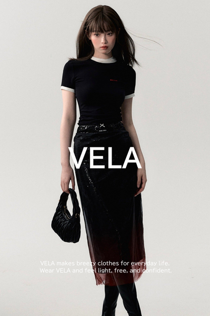 Summer Skin-Friendly Sequin Skirt