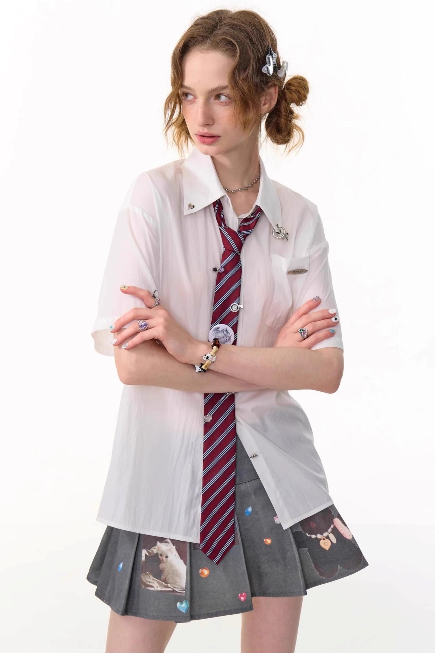 White Short Sleeve Top