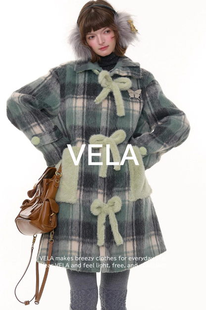 Retro Plaid Woolen Coat