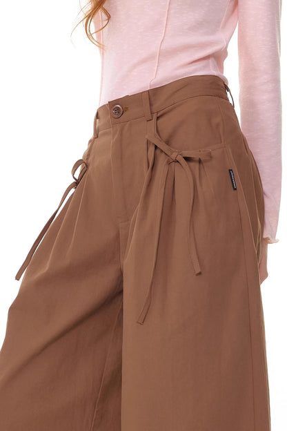 Autumn High-Waisted Slimming Brown Trousers