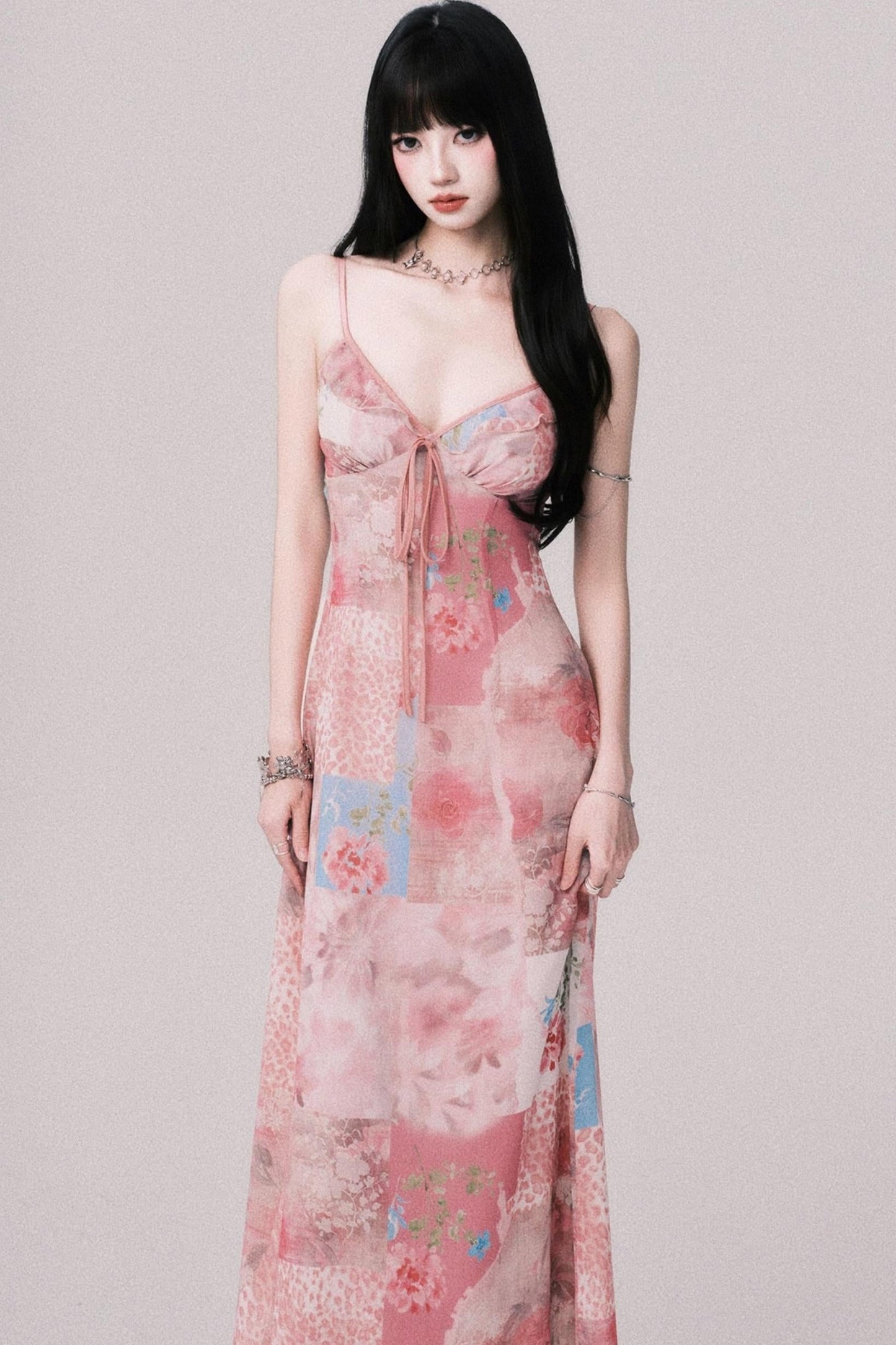 Floral Halter Beach Dress